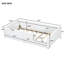 Lit simple tapissier blanc avec garde-corps et charge fiable - Taille sans fil