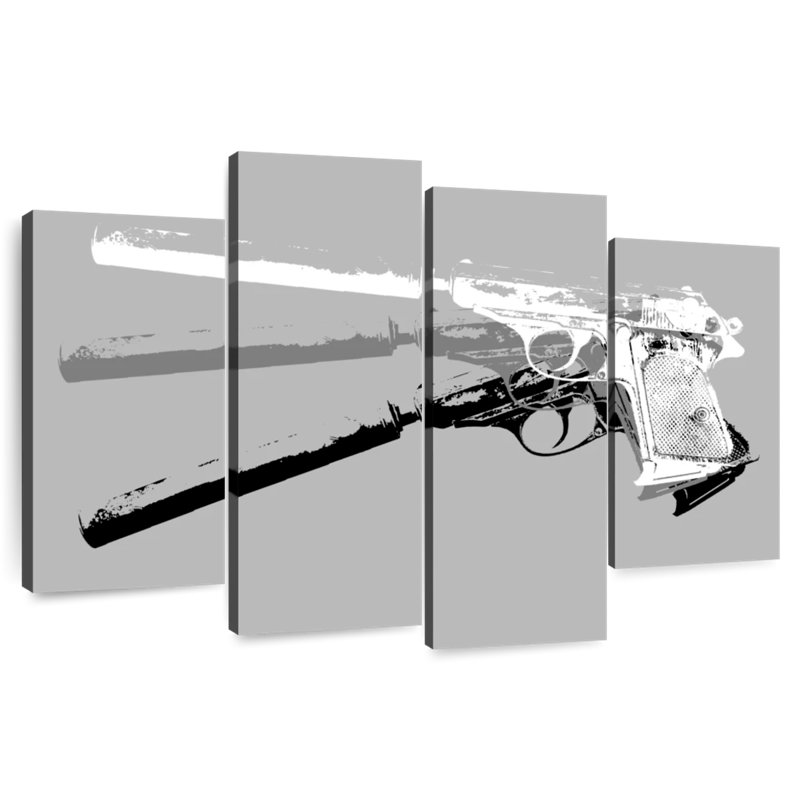 Arme de poing, H 54 po x l 84 po