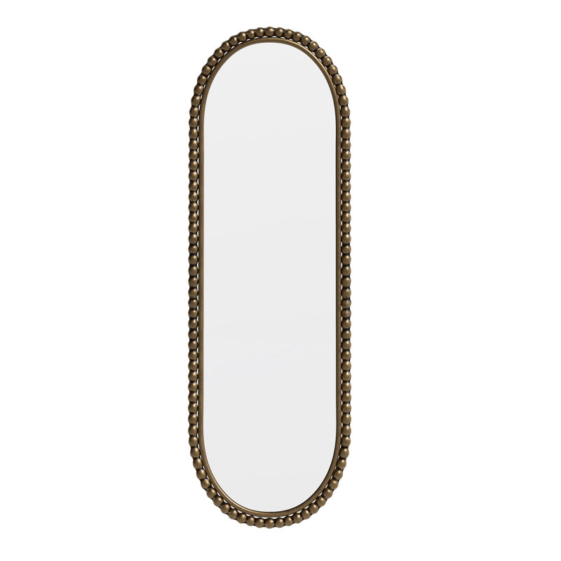 Miroir ovale antique en fer de style antique, or, Bronze