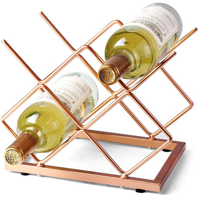 Small Wine Racks Countertop 5 Bottle Capacity