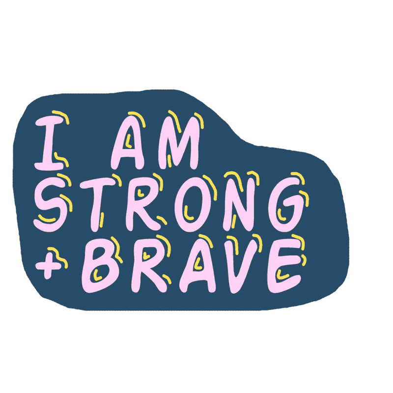 «Strong And Brave 3», reproduction sur toile tendue, L 12 po x H 8 po