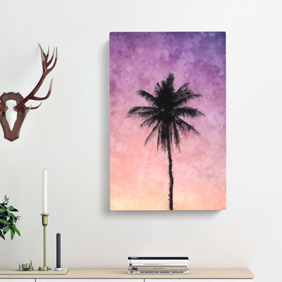 Summer Palm Tree - Wrapped Canvas