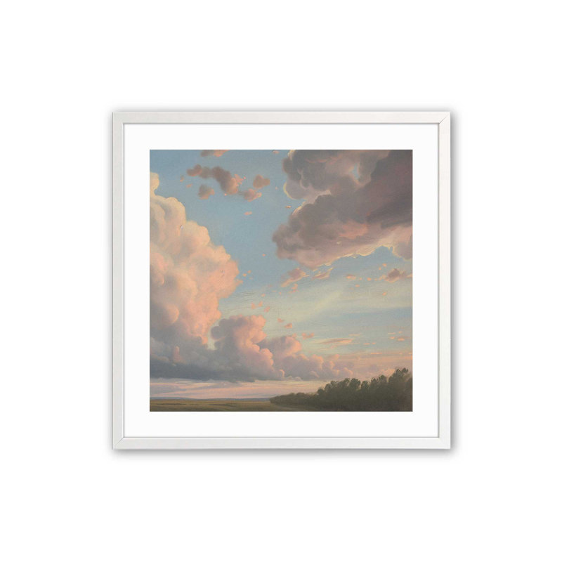 Brilliant Skies II, reproduction, H 17,5 po x l 17,5 po, Cadre opaque blanc