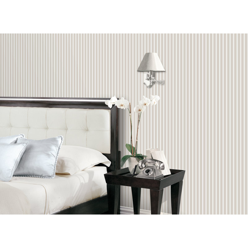 Ayden 10m x 53cm Matte Wallpaper Roll, Light Grey/White