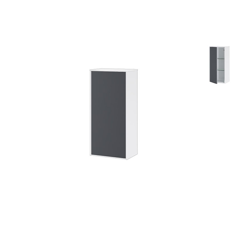 Arciszewski Linen Cabinet, Left, Steel Grey