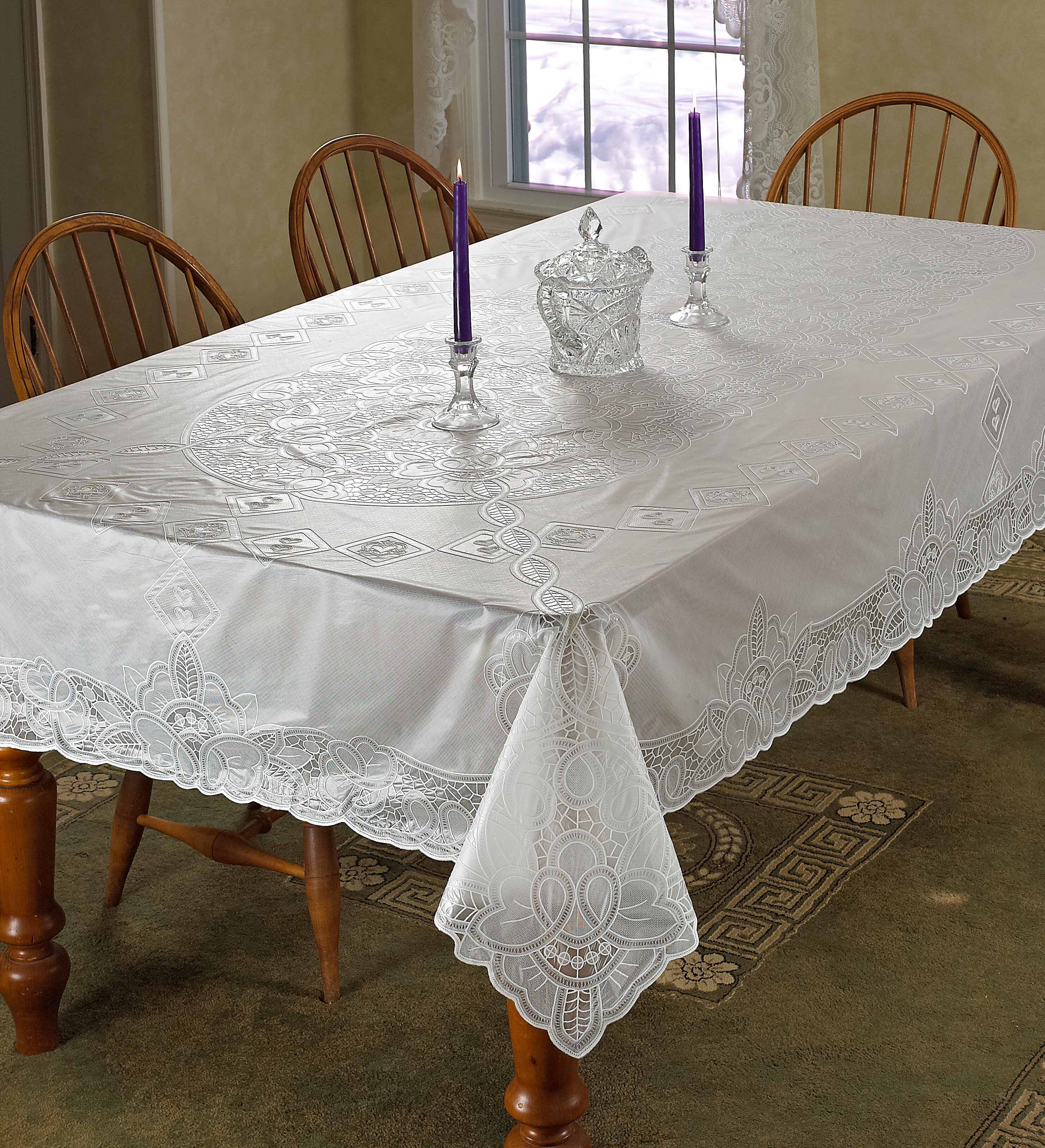 August Grove® Epine Floral Plastic / Acrylic Tablecloth & Reviews