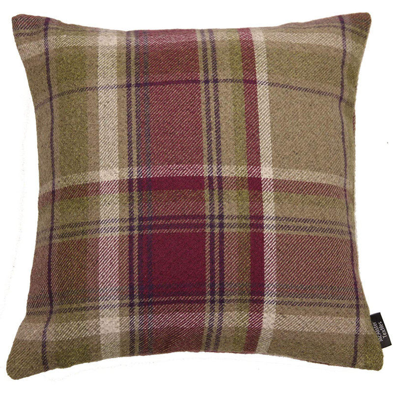 Mulberry Plaid Cotton Polyester Flannel Pillow Covers
