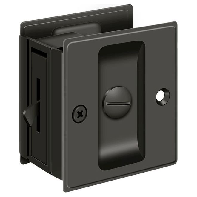 Brass Pocket Door Hardware, Oil-Rubber Bronze