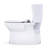 TOTO Glaston Two-Piece Elongated 1.28 GPF WASHLET+ and Auto Flush Ready Universal Height Toilet with CEFIONTECT and SS234 SoftClose Seat, Cotton White - MS472234CEFG#01