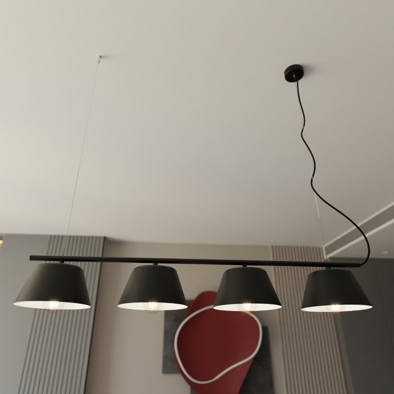 Marlynne 4 - Light Pendant, Black/White