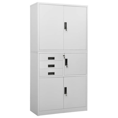 Filing Cabinet Storage File Cabinet with Shelves for Living Room Steel by Inbox Zero
