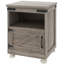 Petite table d'appoint avec rangement, table de bout de style campagnard avec tablette ouverte et placard, table de canapé moderne avec pieds en bois pour le salon