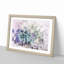 Lilac & Blue Chrysanthemum in Abstract - Picture Frame Painting Print-55772403-55772404
