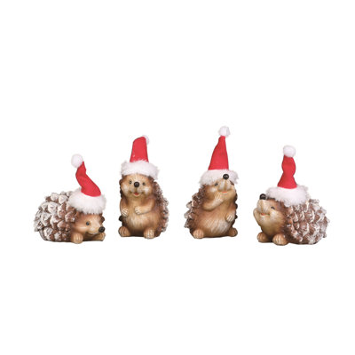  Petit ensemble de 4 décorations de Noël pour hérisson des Fêtes