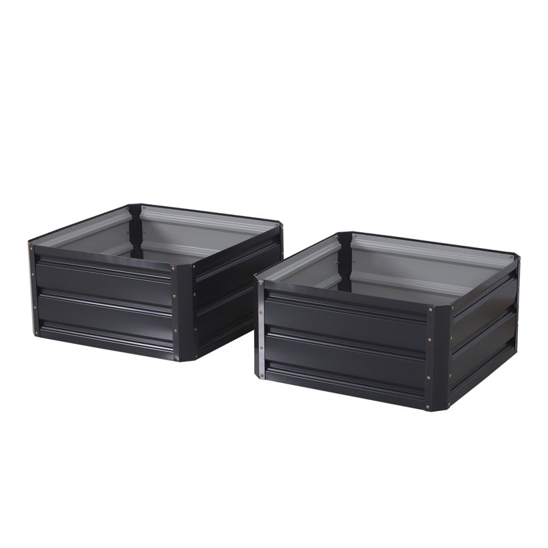 Brinn Metal Planter Box, Grey