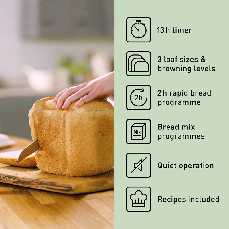 Automatic Breadmaker with 31 Programmes Silver