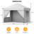 Heavy Duty Pop Up Canopy Tent 10x10FT – Waterproof & UV Protection, 4 Removable Sidewalls, Grey-125841594
