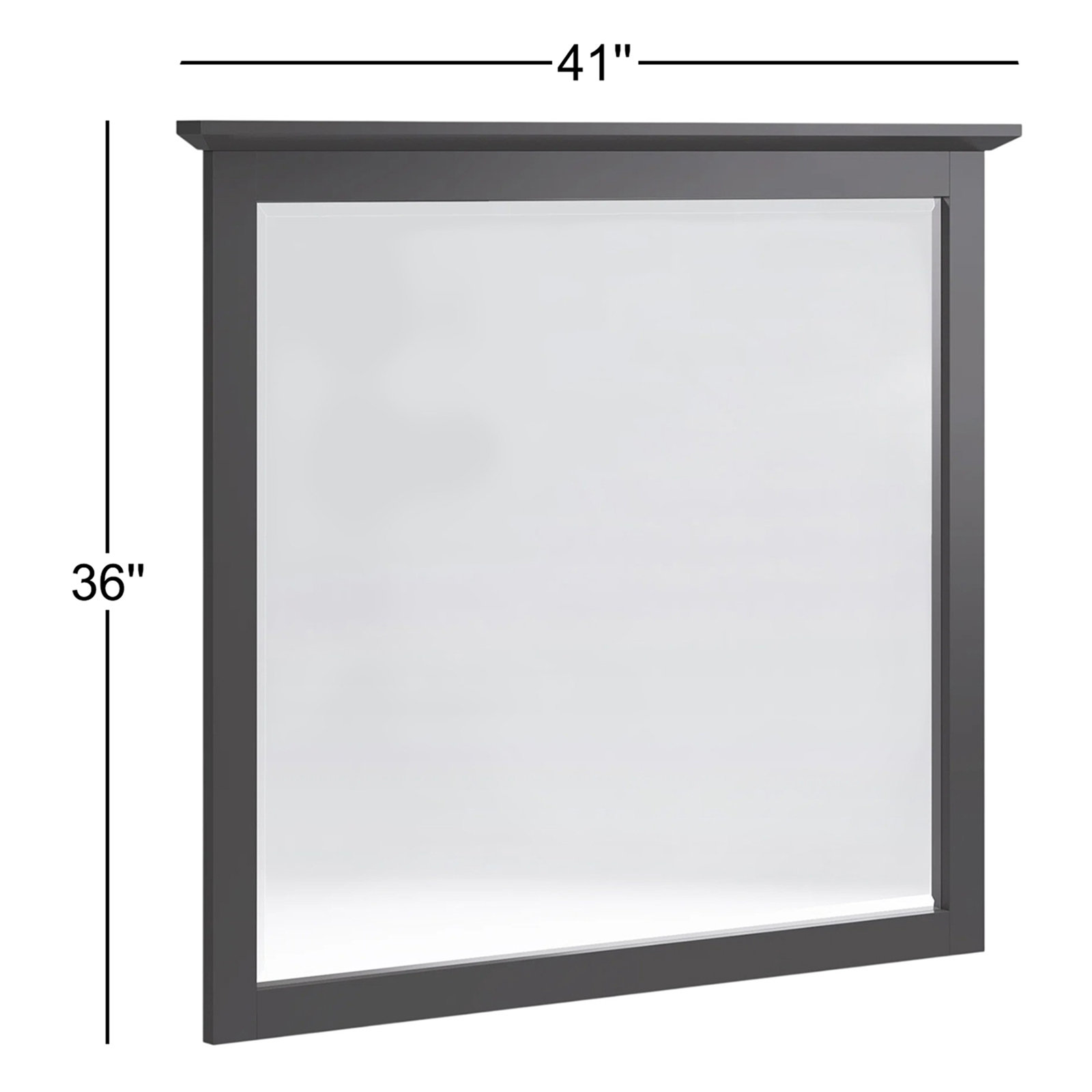Monza 41" Mirror, Raven Black
