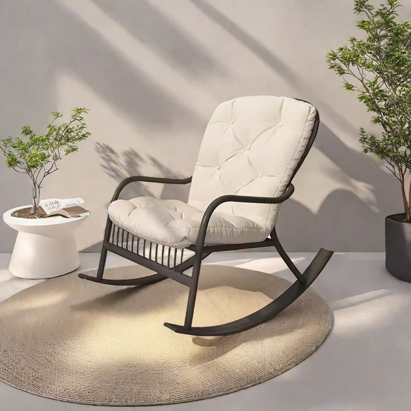 Chaise berçante Nordic Casual Elegant, Noir, Noir