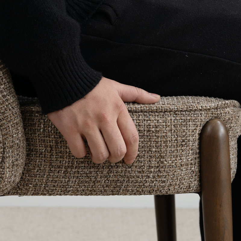 Chaise d'appoint de salle à manger 19,5 po Modern, Light Brown
