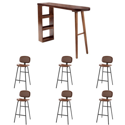 Table de bar et chaises de style simple