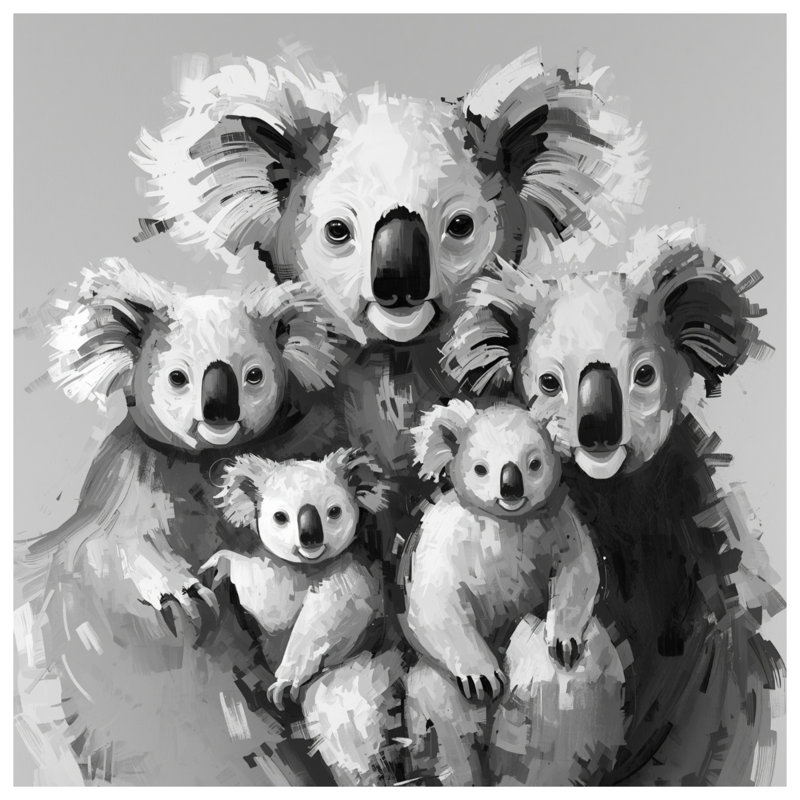 Coussins Koala, 20 x 20 pouces