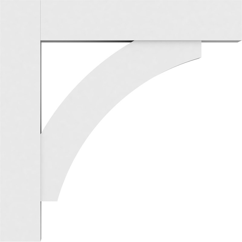 Support standard en PVC de qualité architecturale avec extrémités en bloc Thorton, H 36 po x l 5 po x P 36 po