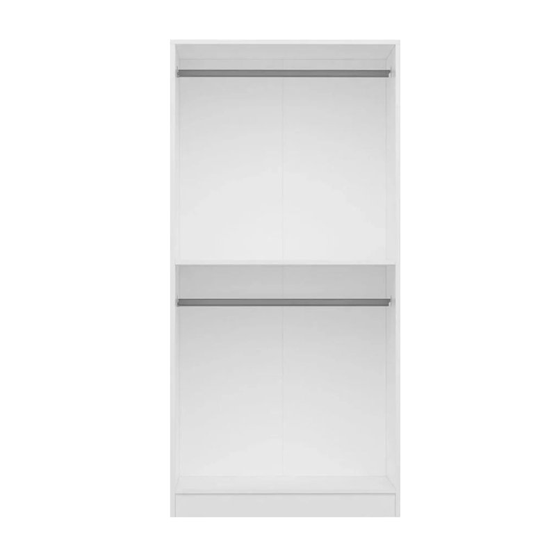 Elina 1 Door Manufactured Wood Wardrobe, 210cm H x 90cm W x 52cm D, White