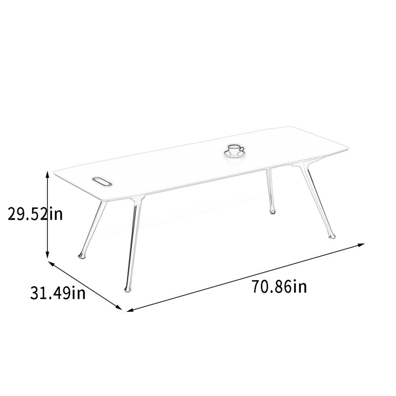 Farhat, Blanc, H 29,52 po x l 70,86 po x P 31,49 po