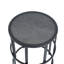 Table d'appoint en céramique avec structure en fer thermolaqué - Décoration de patio légère et résistante aux intempéries