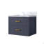 Meuble-lavabo simple bleu l 24 po x P 18 po avec plateau en acrylique-131992967