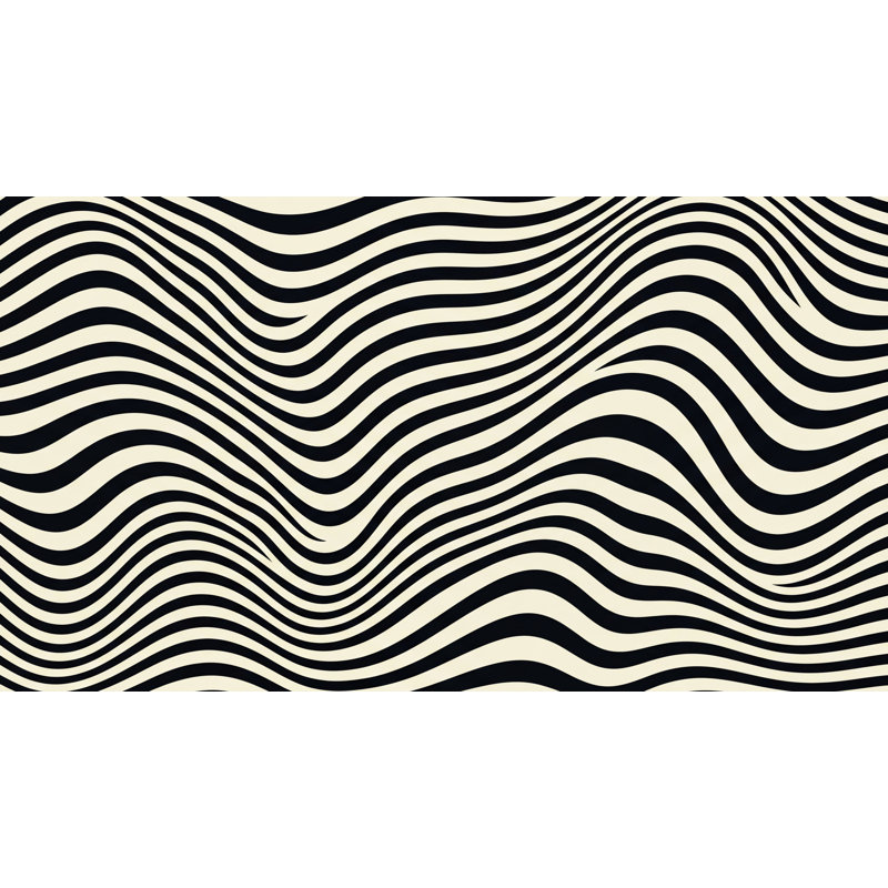 Papier peint à motif abstrait sur fond blanc, 120 po x 96 po, Peler et coller