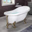 59" x 31" Clawfoot Soaking Acrylic Bathtub-61051204