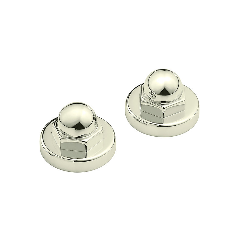 Paire de boulons de sol classiques en nickel argenté