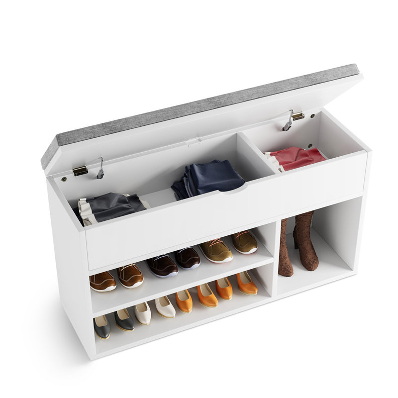 Shoe Storage Bench, White