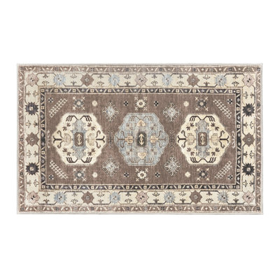 Tapis Shary Coffee Brown avec envers antidérapant