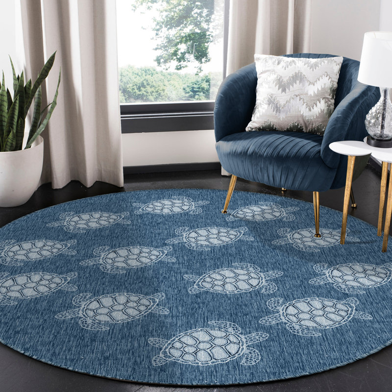 Saldanha Indoor / Outdoor Rug, Round 7'10"