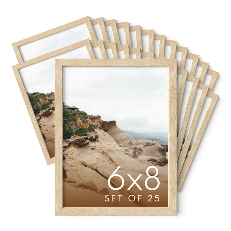 Cadre photo en bois - ensemble de 25, Beige, H 12 po x l 9 po
