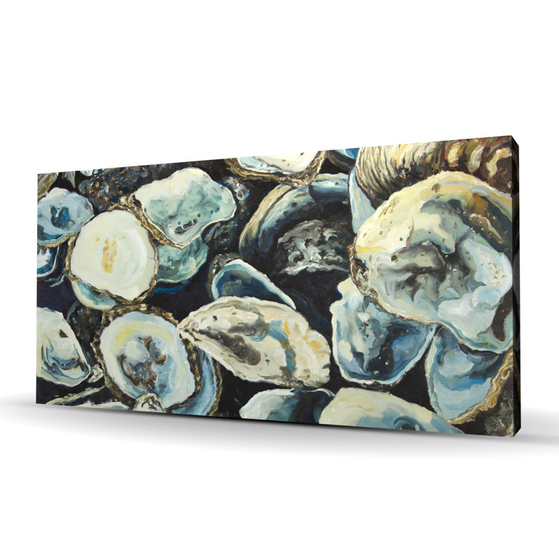 Coquilles d'huître - Toile côtière pour décoration intérieure | Art rustique