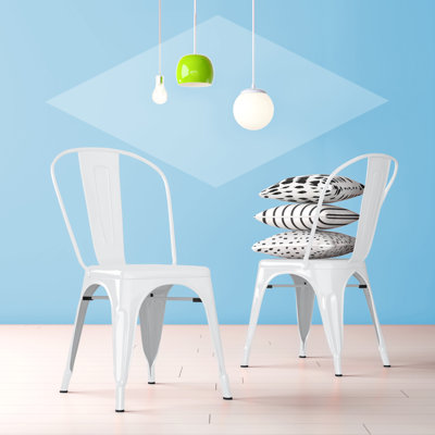 17.52'' H Metal Stacking Side Chair