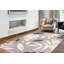 Tapis floral argent / pétrole / crème Tavon-213993053