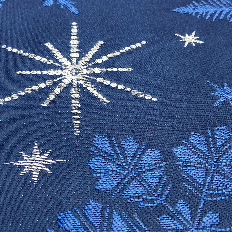 Nappe Holiday, 102 po x 60 po, Bleu, Floral 1