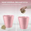 Dessa Plastic Waste Paper Bin 6L Round Waste Basket Trash Can Lightweight Rubbish Bin (Pink)