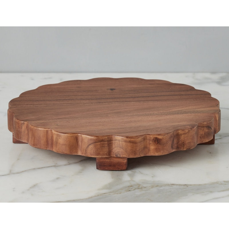 Scalloped Trivet Riser, Large Round, Natural