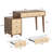 Deovian 5-Drawer Two-Tone Makeup Vanity