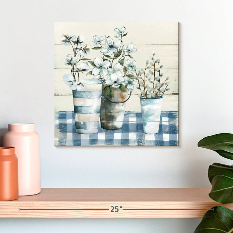 Harnek Gingham Blues, 16" H x 16" W