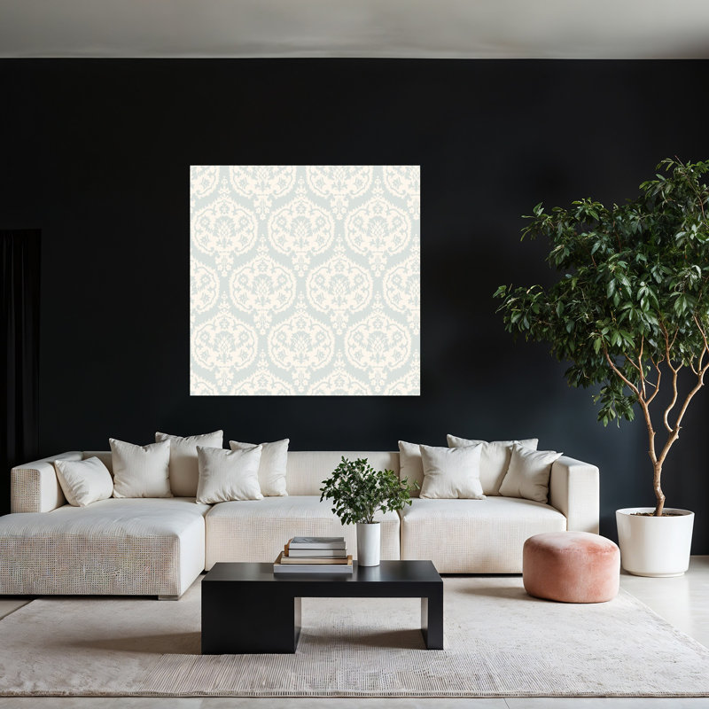 Art contemporain, architecture moderne, élégante et romantique, H 48 po x l 48 po, Bleu