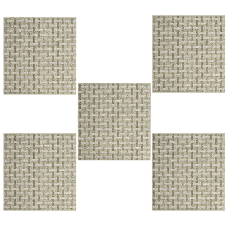 Tapis intérieur / extérieur en polyester touffeté à la machine Latieka, Hexagone 2 pi