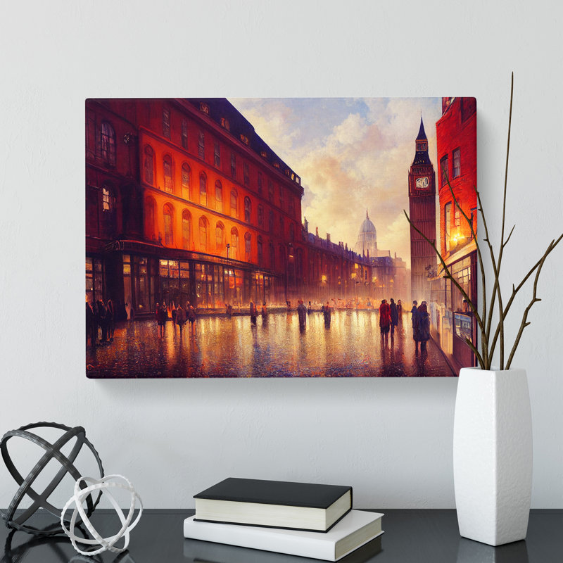 London City Art Painting - Wrapped Canvas Painting, 50cm H x 76cm W x 3cm D