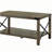 Rustic oak coffee table with bottom shelf